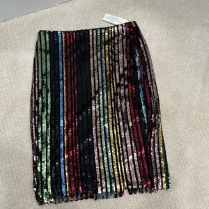 NY&Co sequin stripe skirt